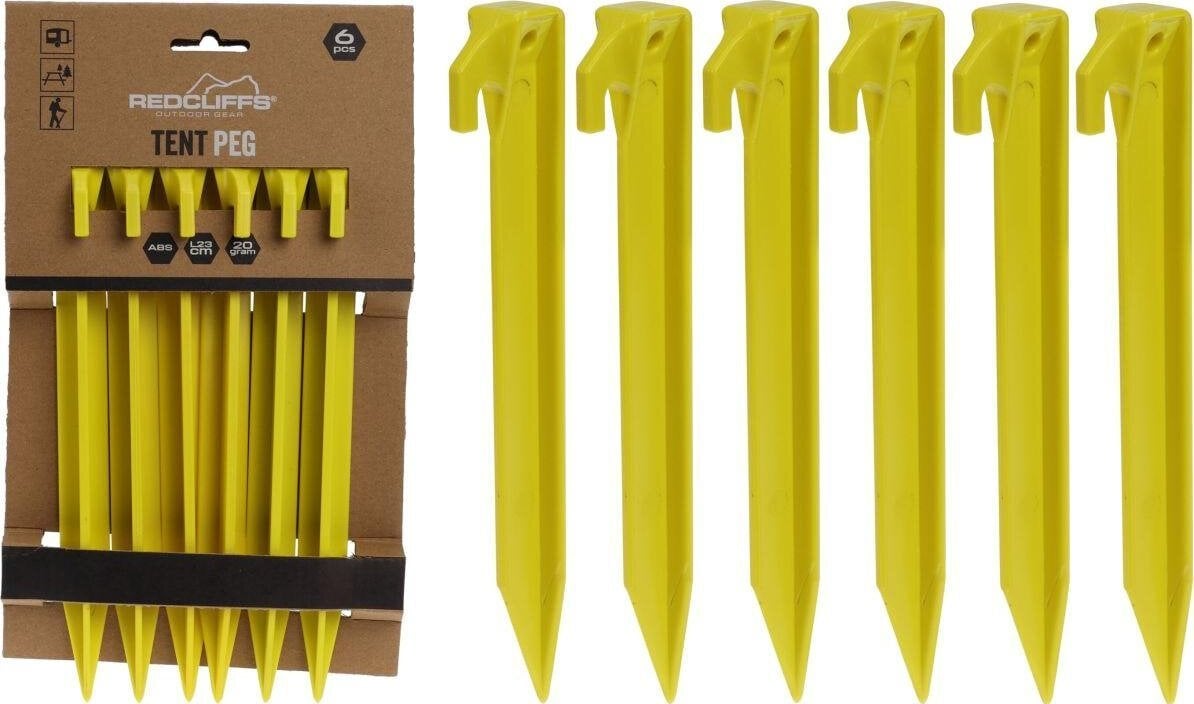 Redcliffs ŚLEDZIE DO NAMIOTU 23CM KPL. 6SZT PLASTIK REDCLIFFS