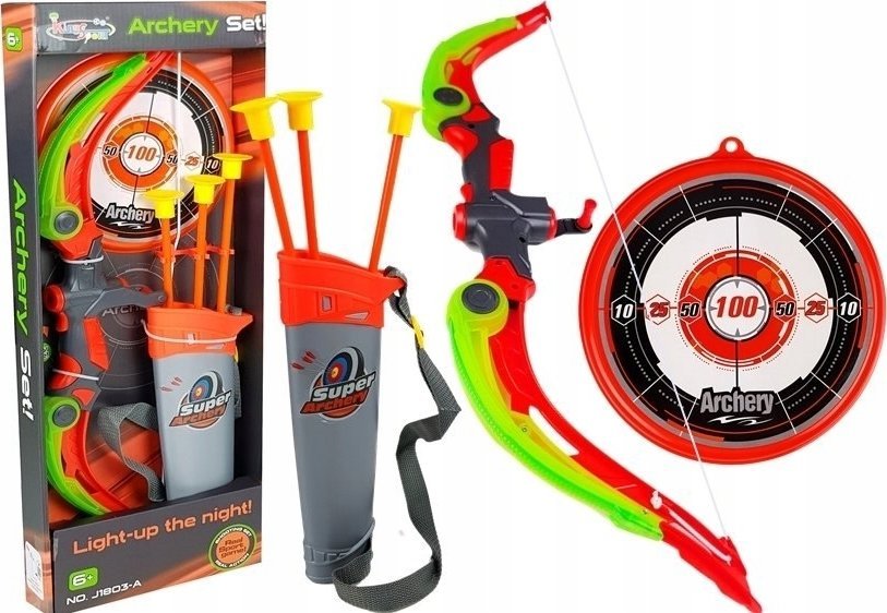 LeanToys Łuk z Tarczą + 3 strzały
