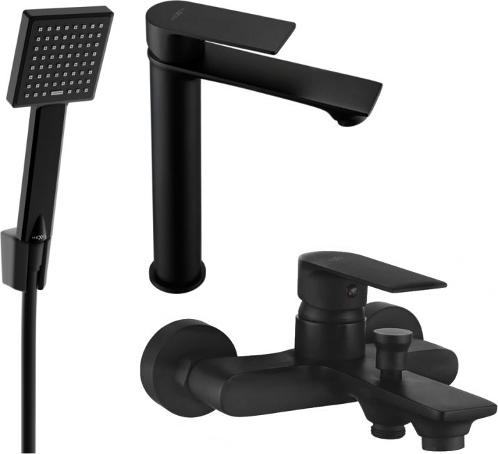 Mexen Mexen Royo R45 zestaw wannowy, czarny - 72213R45-70