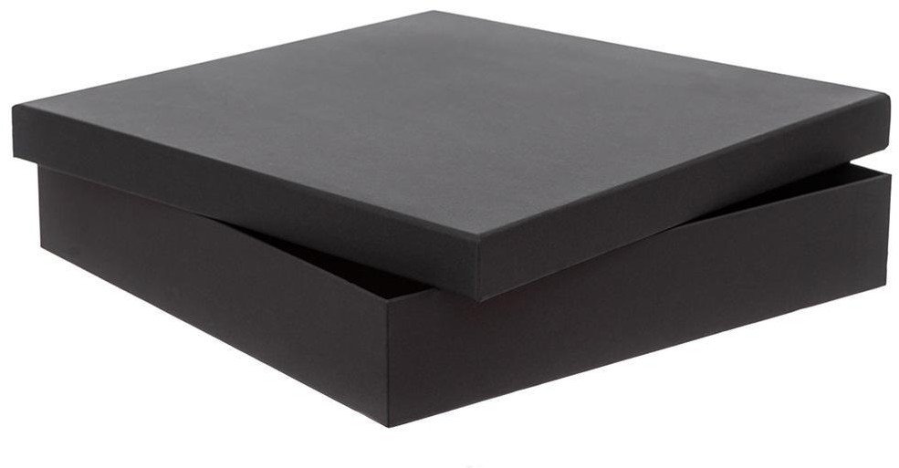 Pudełko tekturowe czarne 33,5x33,5x6,5cm