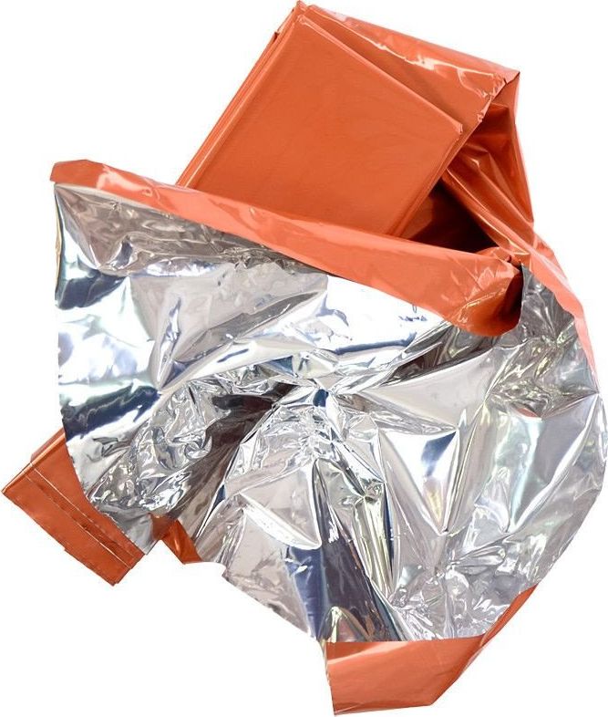 MFH Folia Życia Koc Termiczny Pomarańczowa-Srebrna