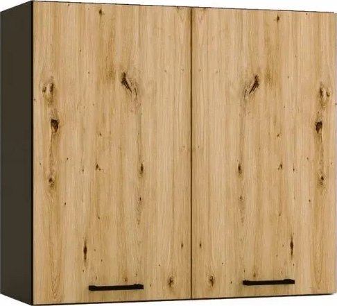 Stolkar Szafka kuchenna wisząca ANIKA W80 grafitowa/dąb artisan STOLKAR