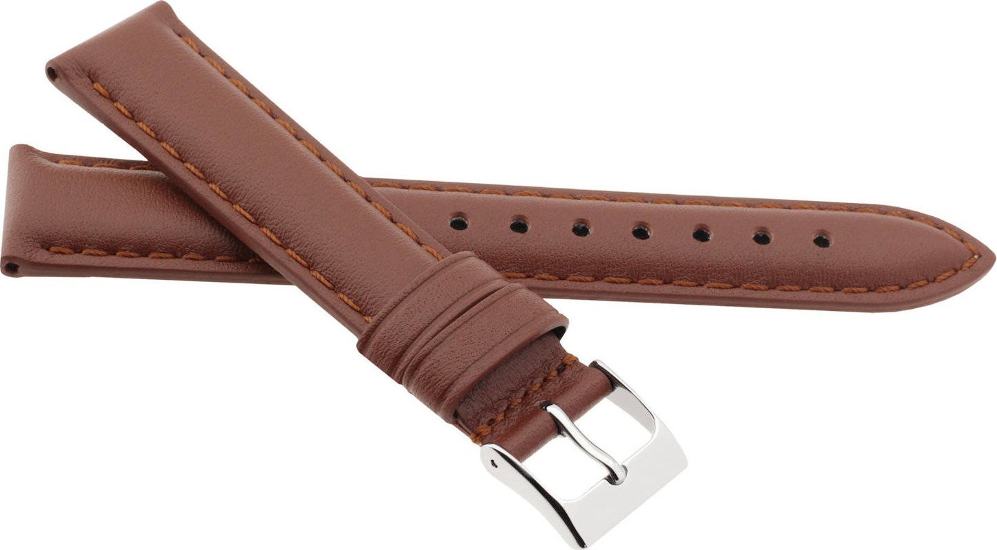 JVD Skórzany pasek do zegarka 14 mm JVD R41302-14 brązowy .