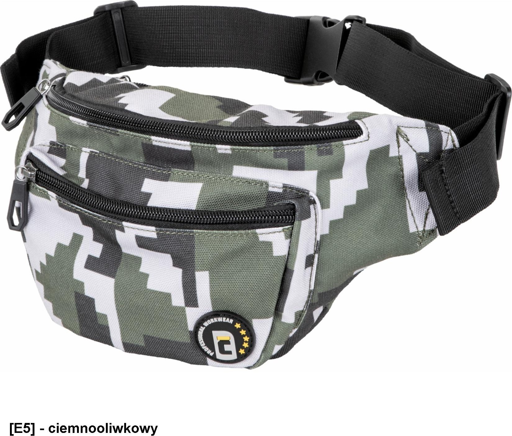 CERVA NEURUM torba-nerka - atrakcyjna torba na talię z trzema przegródkami - ciemnooliwkowy.