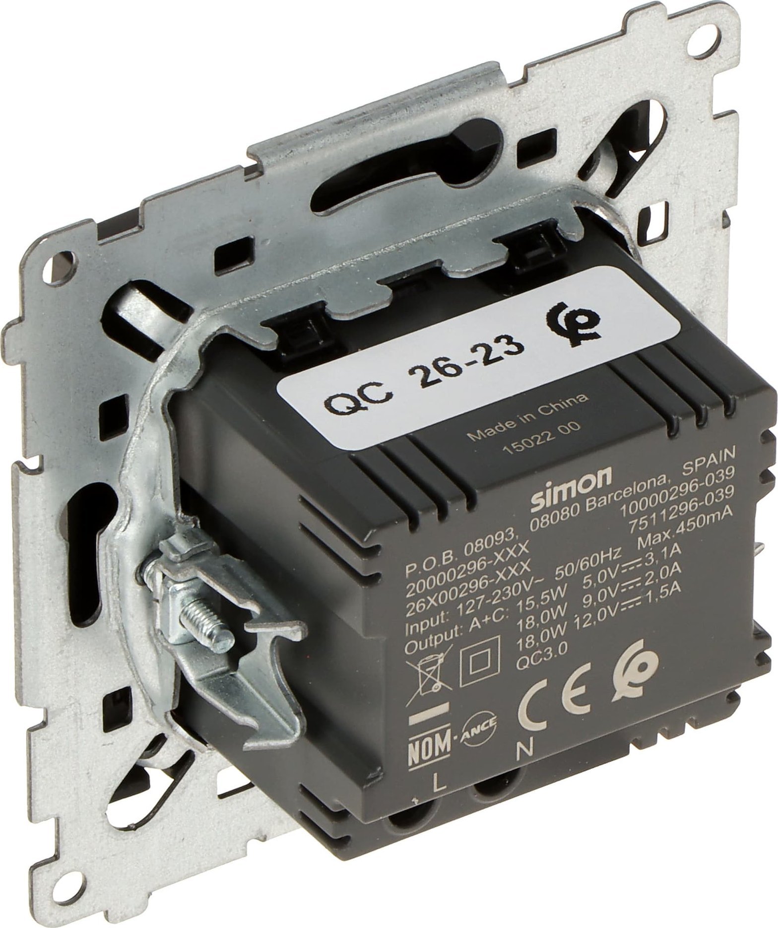 Kontakt-Simon GNIAZDO ŁADOWANIA DEC2CA.01/49-SIMON54 Premium USB 5V DC / 3.1A