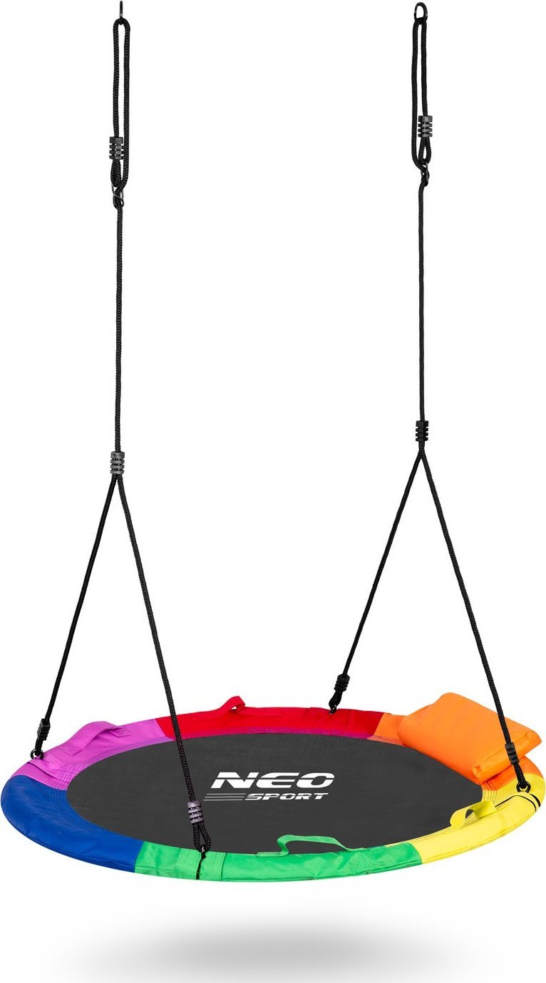 Huśtawka Neo-Sport Huśtawka bocianie gniazdo Swingo XXL wielokolorowa 110 cm