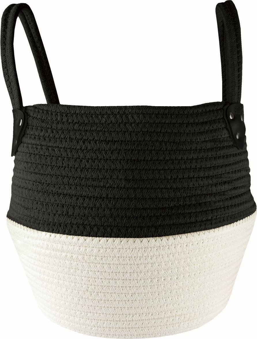 Kleine Wolke Kleine Wolke Patch Koszyk łazienkowy pleciony czarny XL