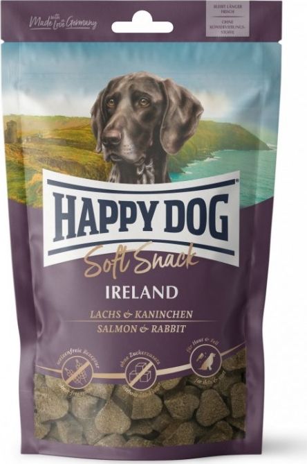 Happy Dog Soft Snack Irlandia, przysmak dla psów dorosłych, łosoś i królik, 100g, saszetka
