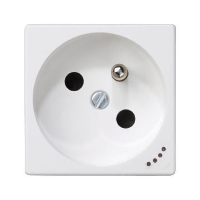 Kontakt-Simon Gniazdo wtyczkowe z uziemieniem i sygnalizacją napięcia 16A biały (KL02/9)