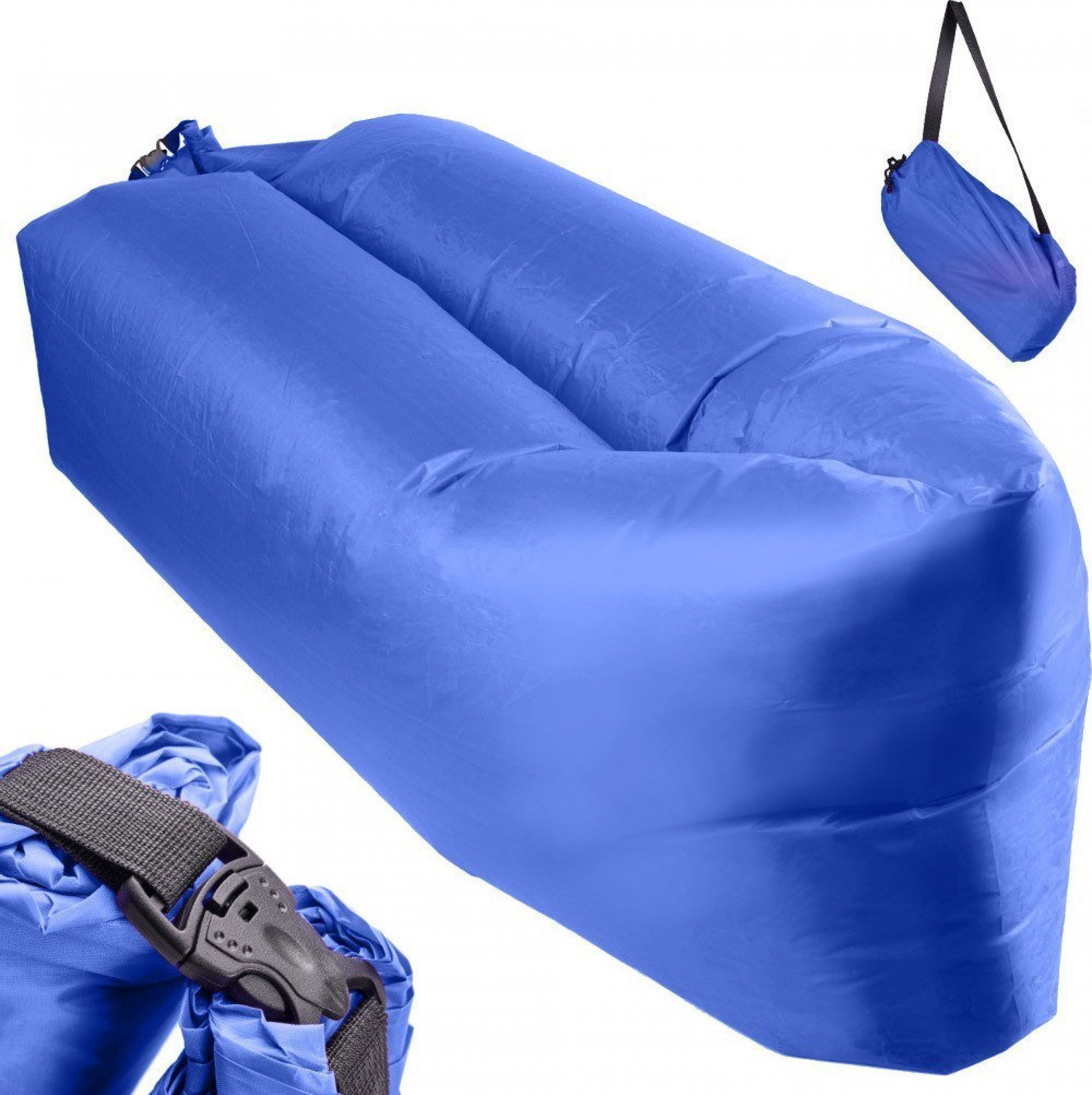 DWM LAZY BAG SOFA ŁÓŻKO LEŻAK NA POWIETRZE GRANATOWY 230X70CM