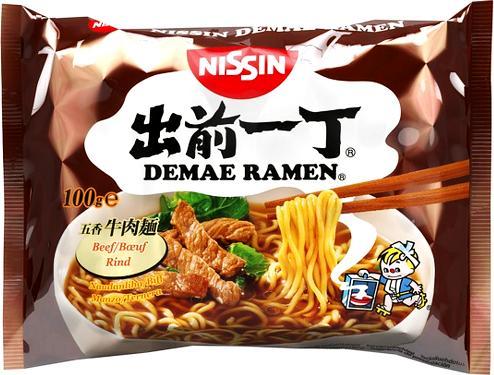 Nissin Zupa makaronowa Demae Ramen o smaku wołowiny 100g - Nissin