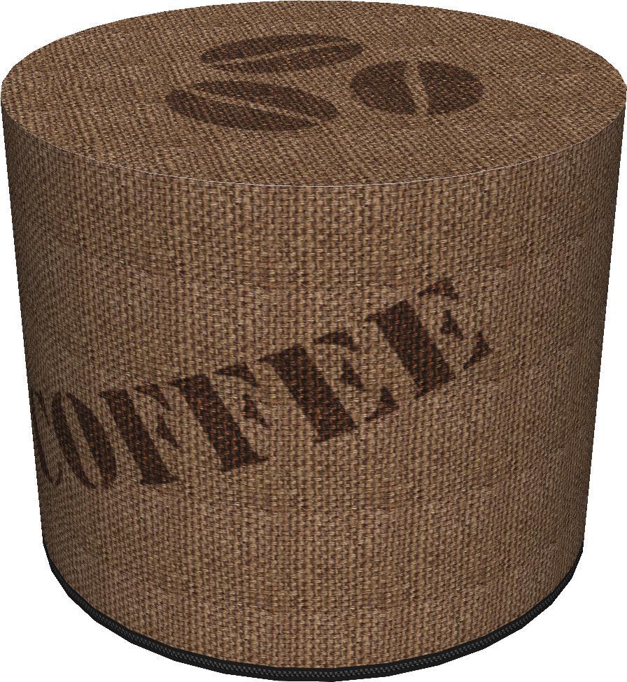 Bertoni-arco Okrągła pufa dekoracyjna - JUTE