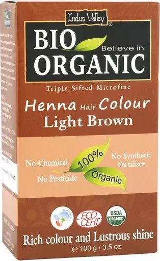 Indus Valley Indus Valley Farba do włosów na bazie henny jasny brąz - 100 g