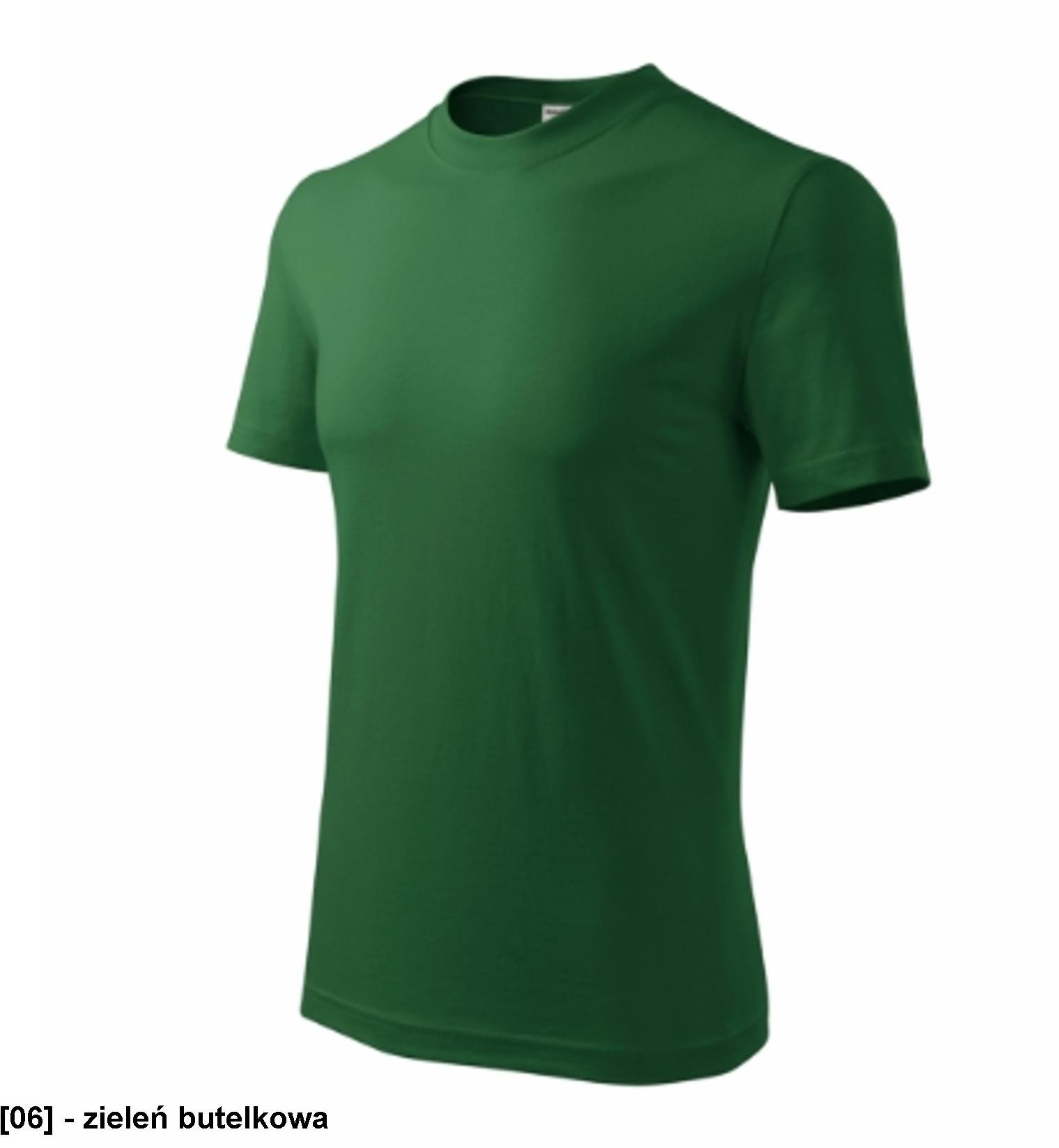 Base - ADLER - Base - Koszulka unisex, 160 g/m2, 100 % bawełna, 85 % bawełna, 15 % wiskoza - zieleń butelkowa 3XL