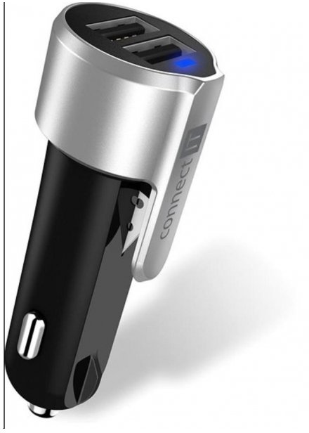 Ładowarka Connect IT Emergency Car Charger Czarny/Srebrny (CCC-7070-SL)