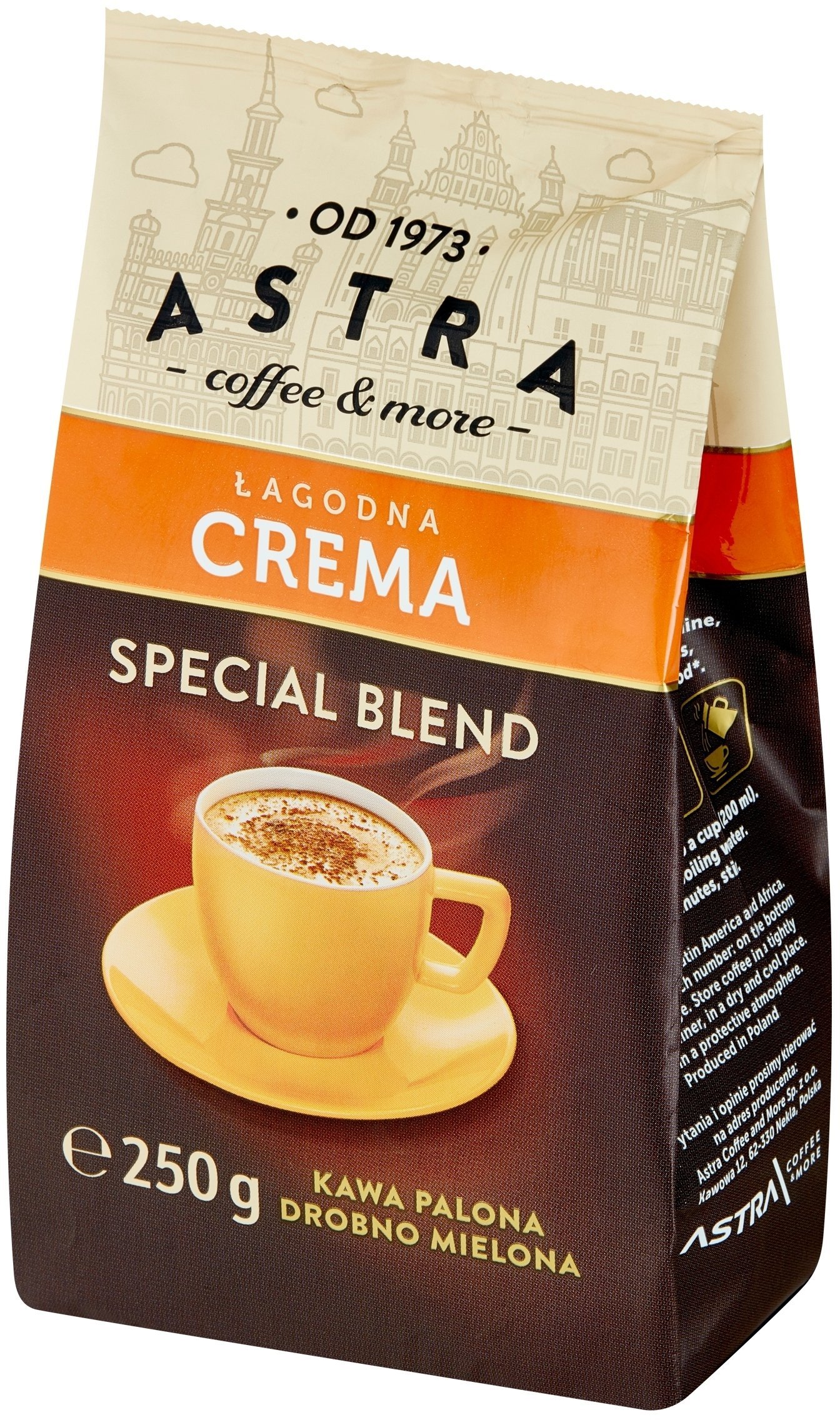Kawa ASTRA Crema Łagodna, mielona, 250g