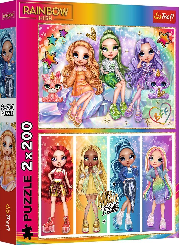 Trefl Puzzle Rainbow High Tęczowe lalki 2x200 elementów