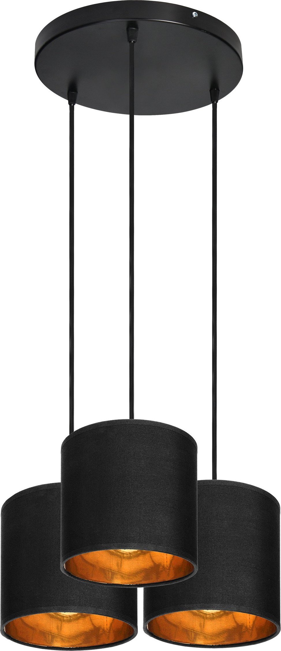 Lampa wisząca Orno NEVA lampa wisząca, moc max. 3x60W, E27, czarna, podstawa okrągła