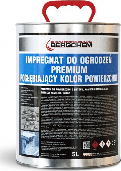 Bergchem IMPREGNAT DO OGRODZEŃ PREMIUM POGŁĘBIAJĄCY KOLOR POWIERZCHNI 5L