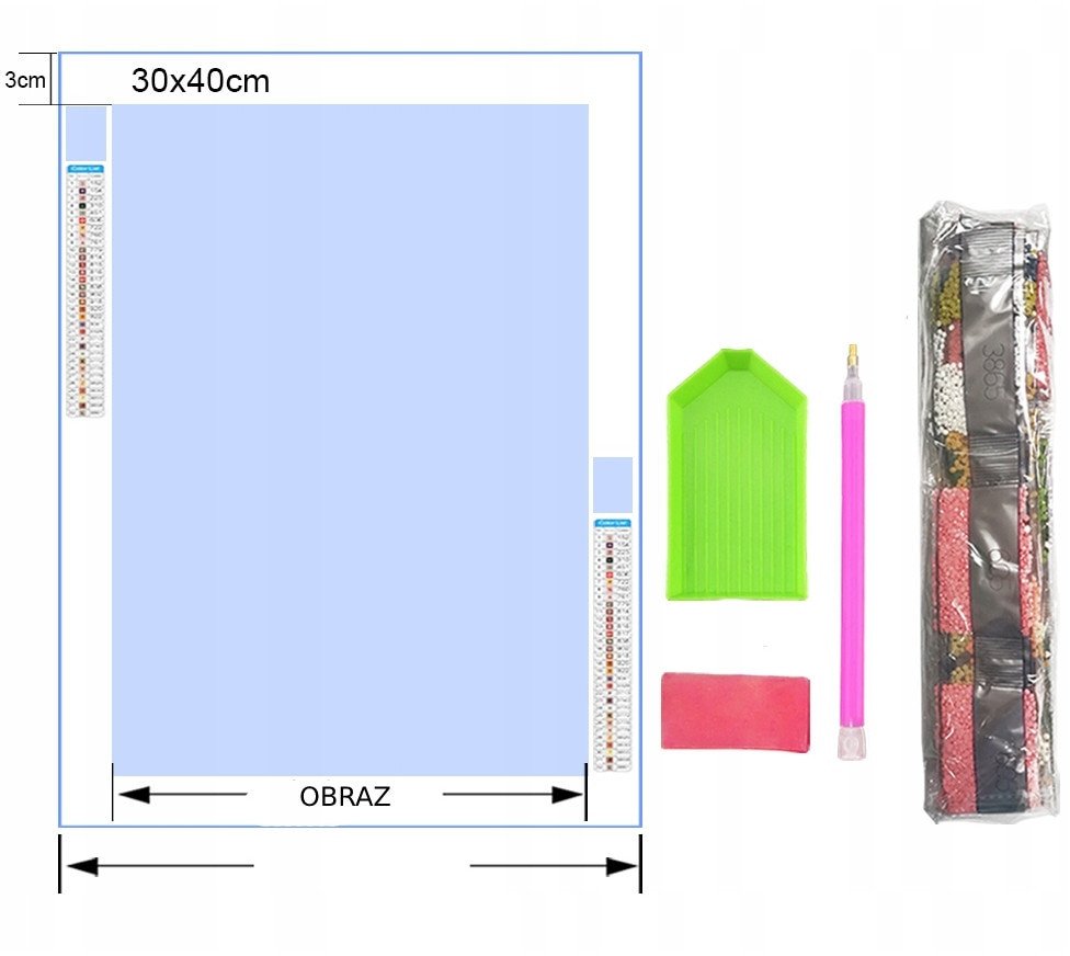 HAFT DIAMENTOWY DUŻY 5D Zestaw Obraz MOZAIKA D32