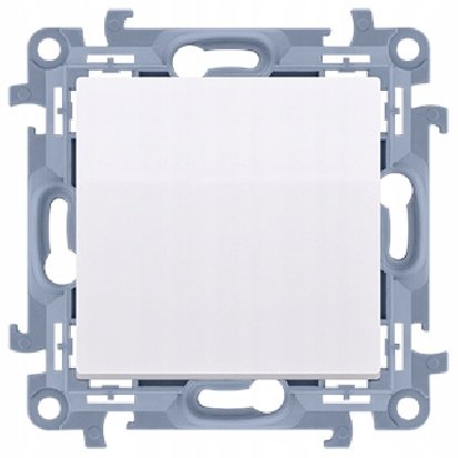 Simon 10 Łącznik uniwersalny – schodowy bez piktogramu (moduł) 10 AX, 250 V~, szybkozłącza biały CW6C.01/X/11