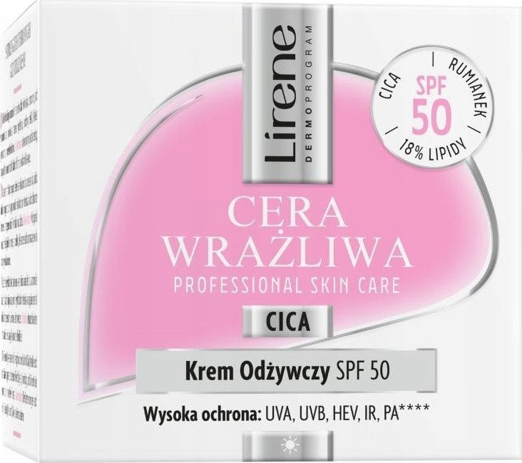 Alkotest Cera Wrażliwa Krem odżywczy do twarzy SPF 50 50ml