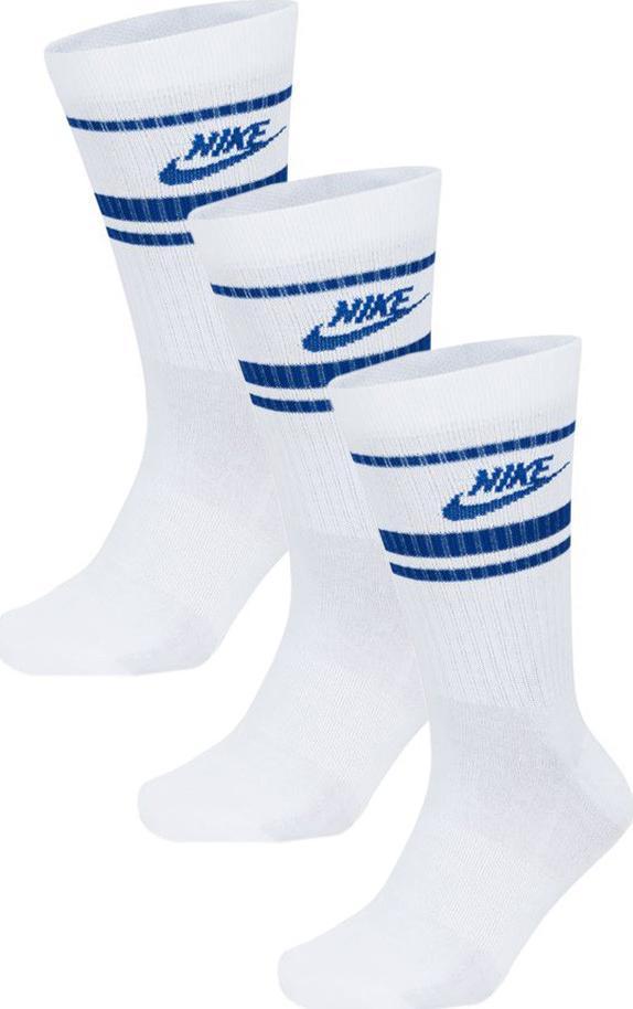 Nike Skarpety Nike NK NSW Everyday Essential CR biało-niebieskie DX5089 105 : Rozmiar - 38-42