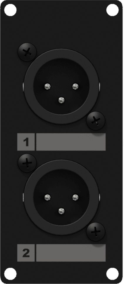 Caymon Moduł CASY ze złączami 2x XLR męskim (CASY126/B)