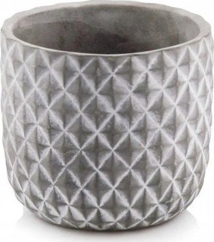 Polnix Doniczka betonowa okrągła etno szara 14 cm