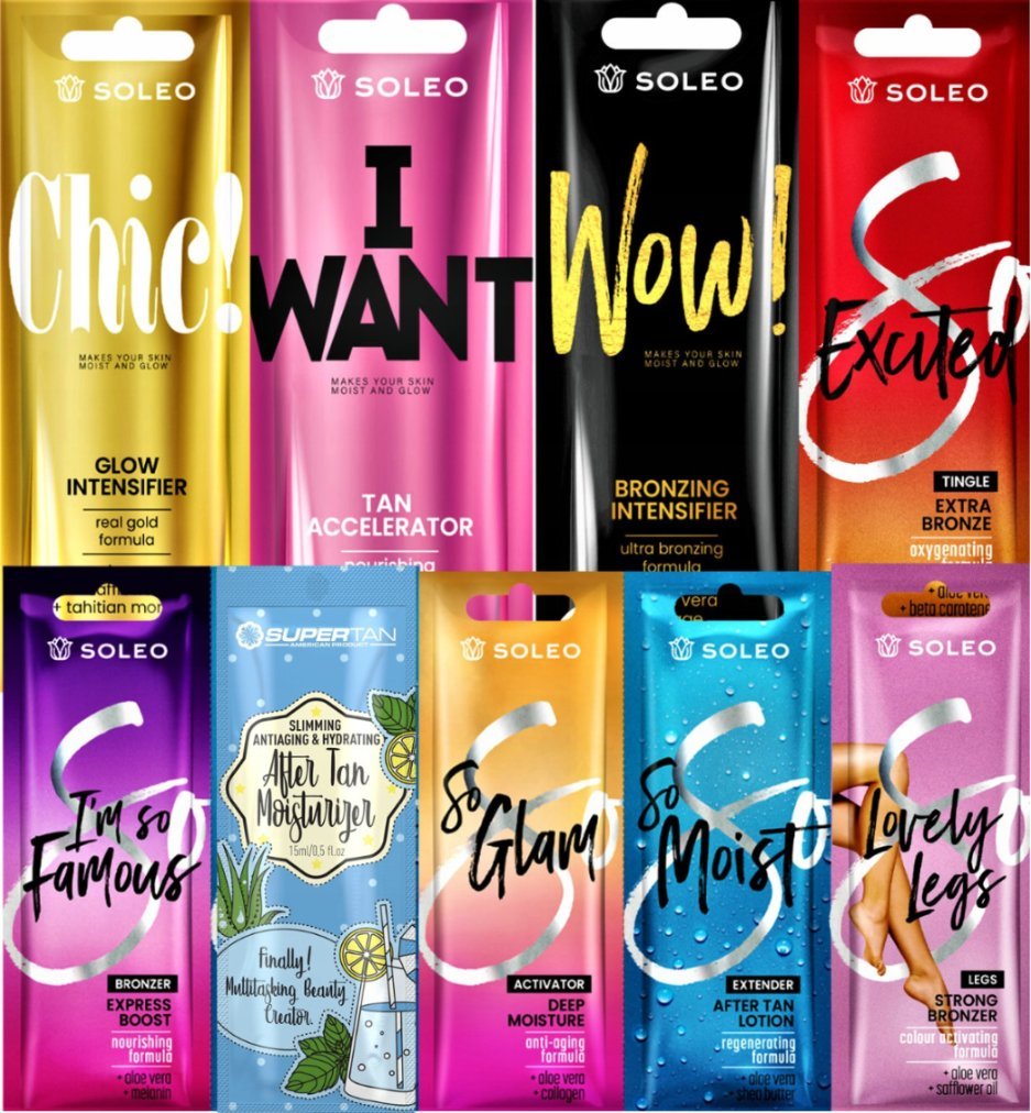 Soleo Pakiet 7szt Saszetek Do Opalania 15ml