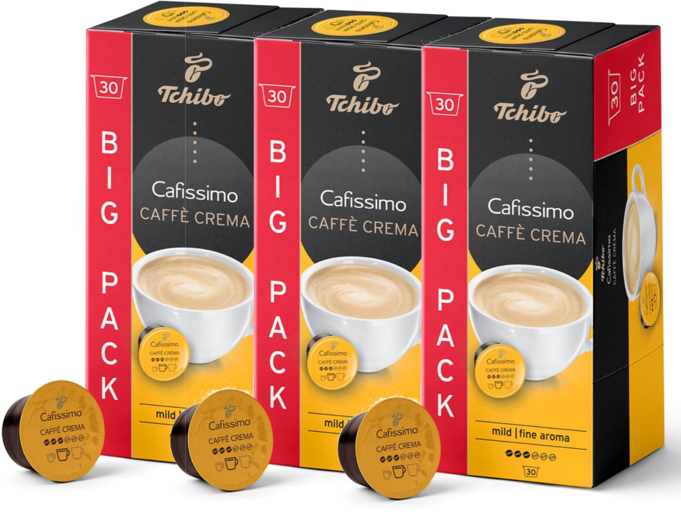 Tchibo Kapsułki Cafissimo Caffe Crema Mild Aroma 3x30 szt.
