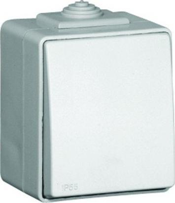 Efapel EFAPEL WATERPROOF48 ŁĄCZNIK 1-BIEGUNOWY N/T IP65 BIAŁY 48011 KBR