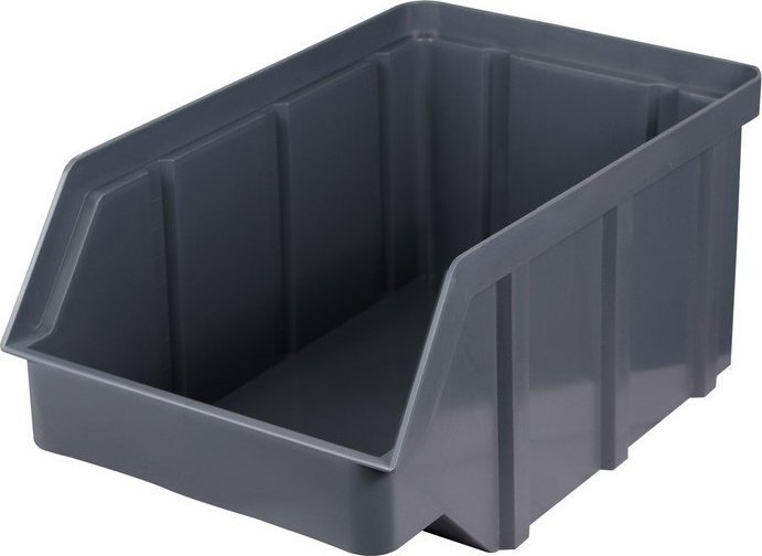 qBox Pojemnik plastikowy warsztatowy z polipropylenu standardowego. Wym: 225x145x110mm (kolor: szary)