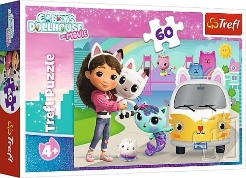 Trefl Puzzle Gabby i kocie przygody 60 elementów (17415)