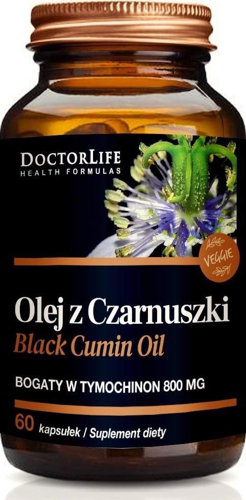 Doctor Life DOCTOR LIFE_Black Cumin Oil olej z czarnuszki 1000mg suplement diety 120 kapsułek