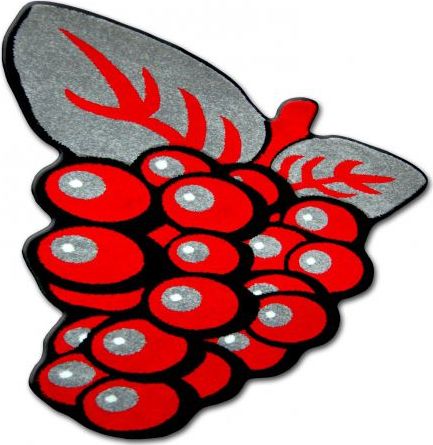 Dywany Łuszczów Dywan dziecięcy HAPPY C299 WINOGRON czerwony, 100x100 cm