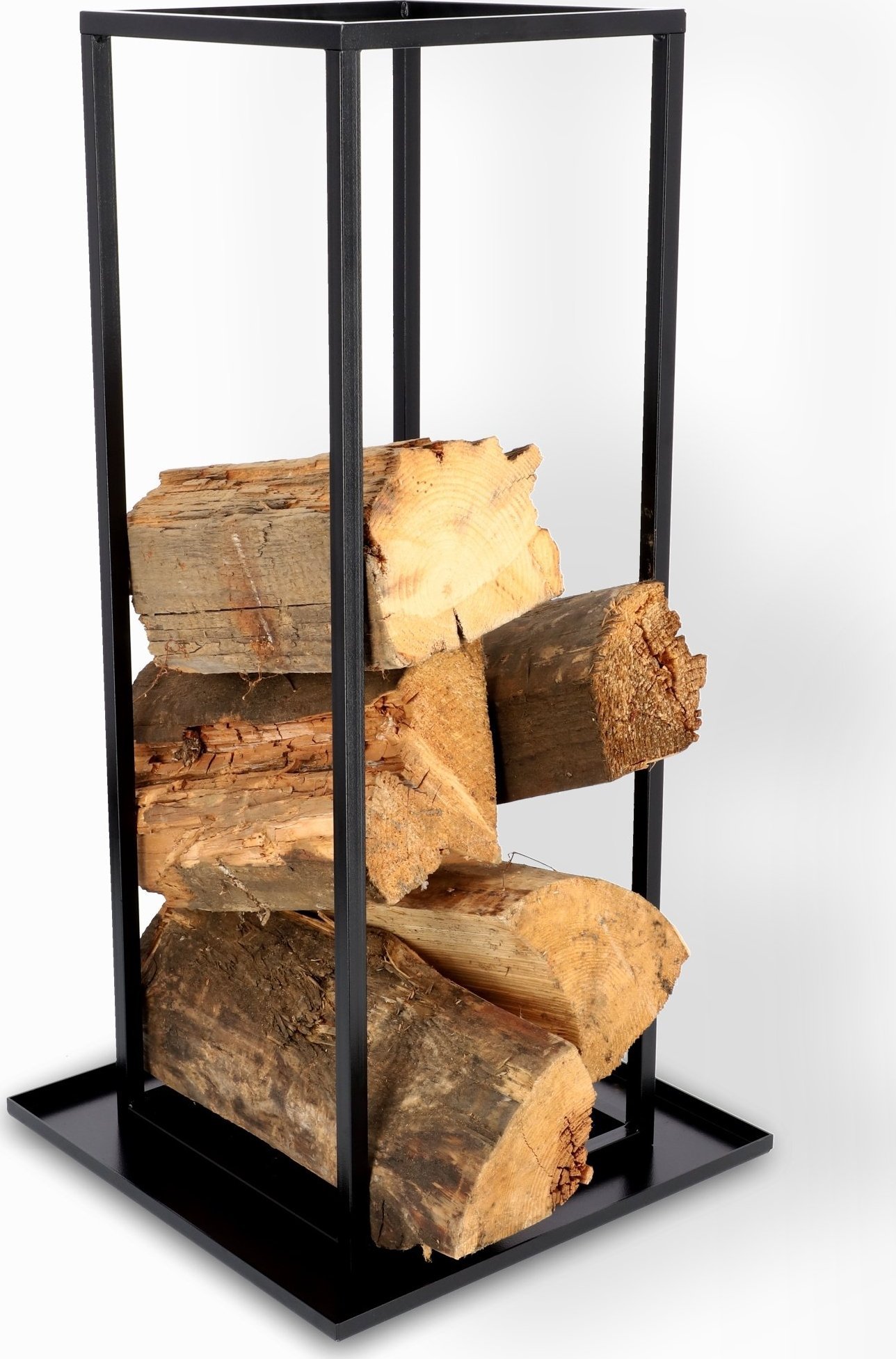 Kadax Stojak Na Drewno Kominkowe Kosz Na Drzewo Czarny