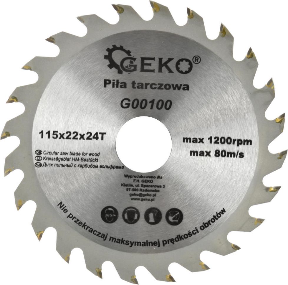 Geko tarcza do drewna 115x22x24T (G00100)