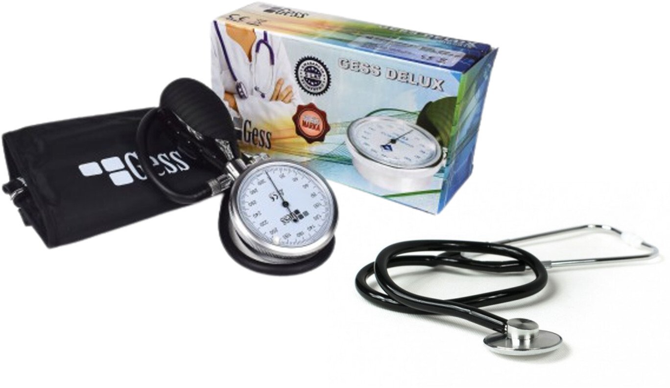 Ciśnieniomierz zegarowy Gess Delux + stetoskop