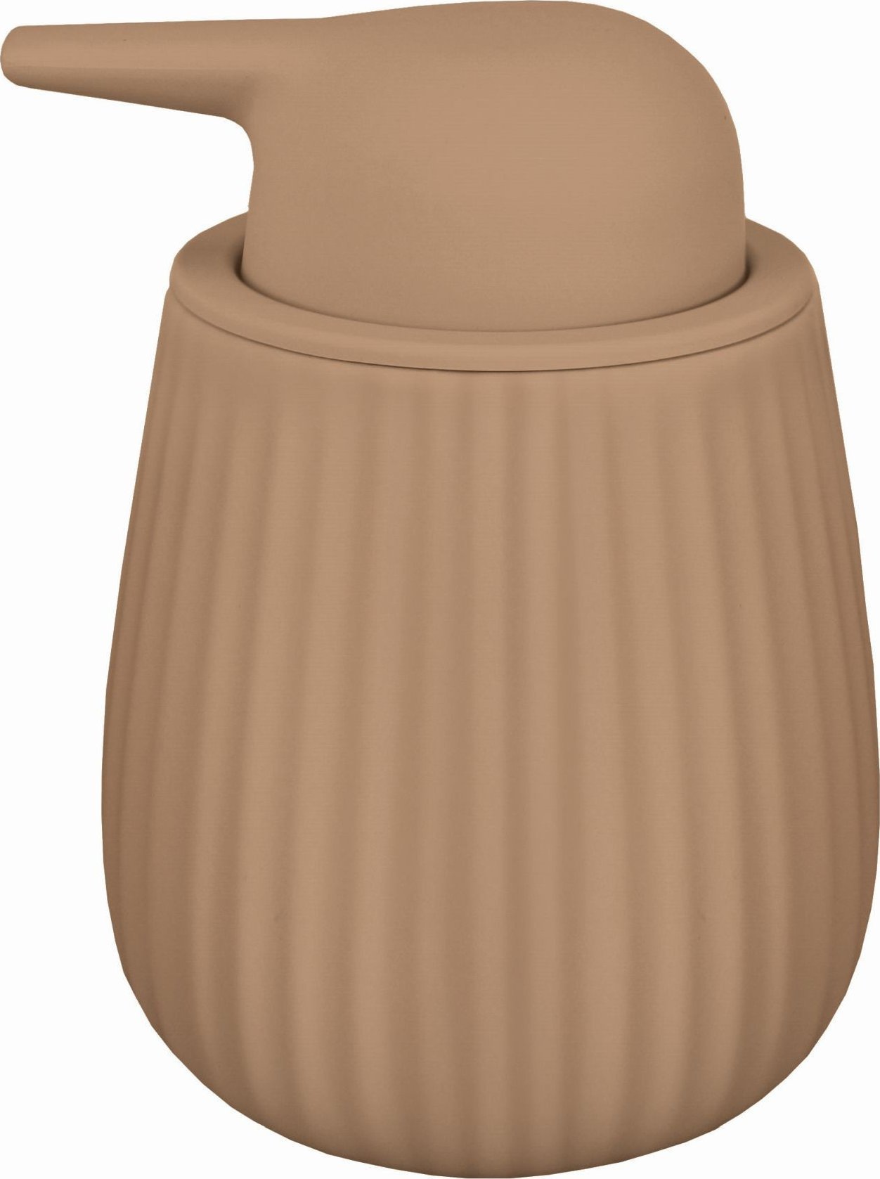 Dozownik do mydła Kleine Wolke Groove Ceramiczny Dozownik do mydła brązowy 480 ml