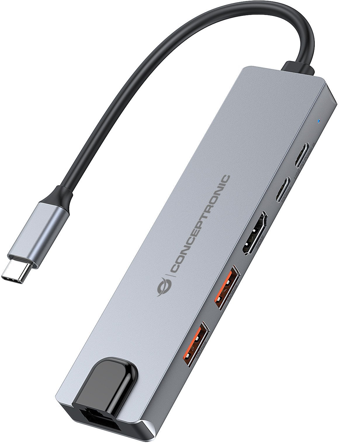 Conceptronic DONN29G stacja dokująca Przewodowa USB 3.2 Gen 2 (3.1 Gen 2) Type-C Szary