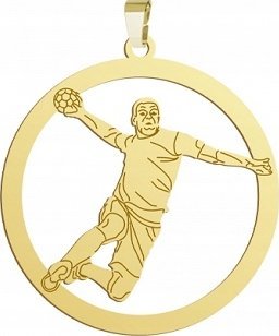 Radziszewska Jewellery Pozłacana Zawieszka Piłka ręczna GRAWER DEDYKACJA