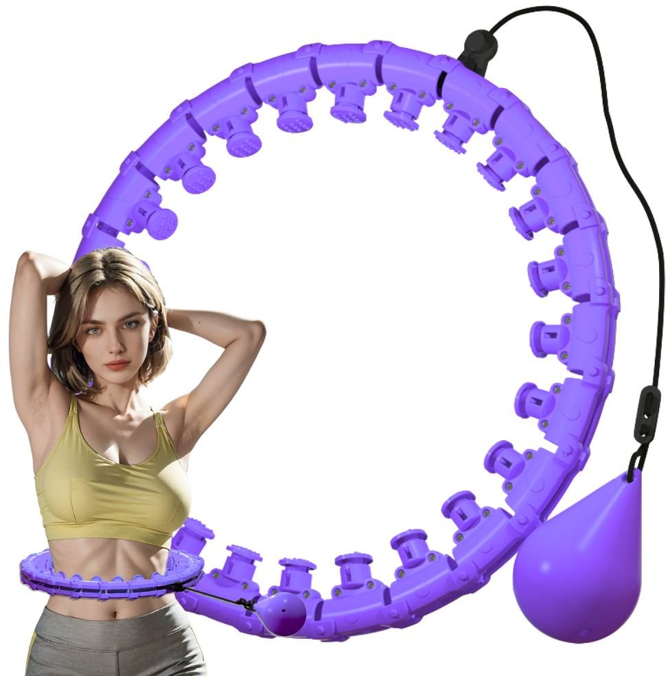 Verk Hula hop z obciążeniem do ćwiczeń obręcz regulowana masująca