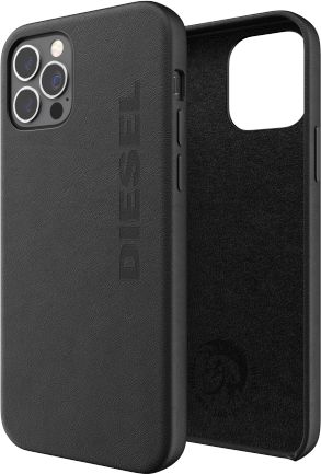 Diesel DIESEL MOULDED PREMIUM LEATHER WRAP CASE IPHONE 12 PRO MAX BLACK standard