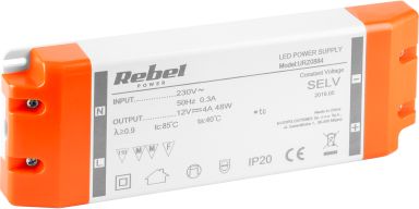 Rebel Zasilacz do sznurów diodowych LED 48 W / 4 A