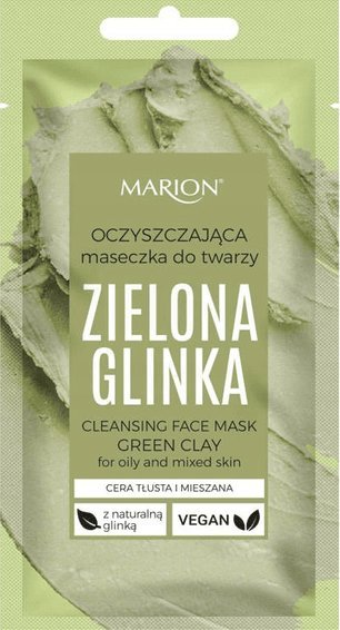 Marion Marion, Zielona Glinka Maseczka oczyszczająca do twarzy, 8 ml - Długi termin ważności!