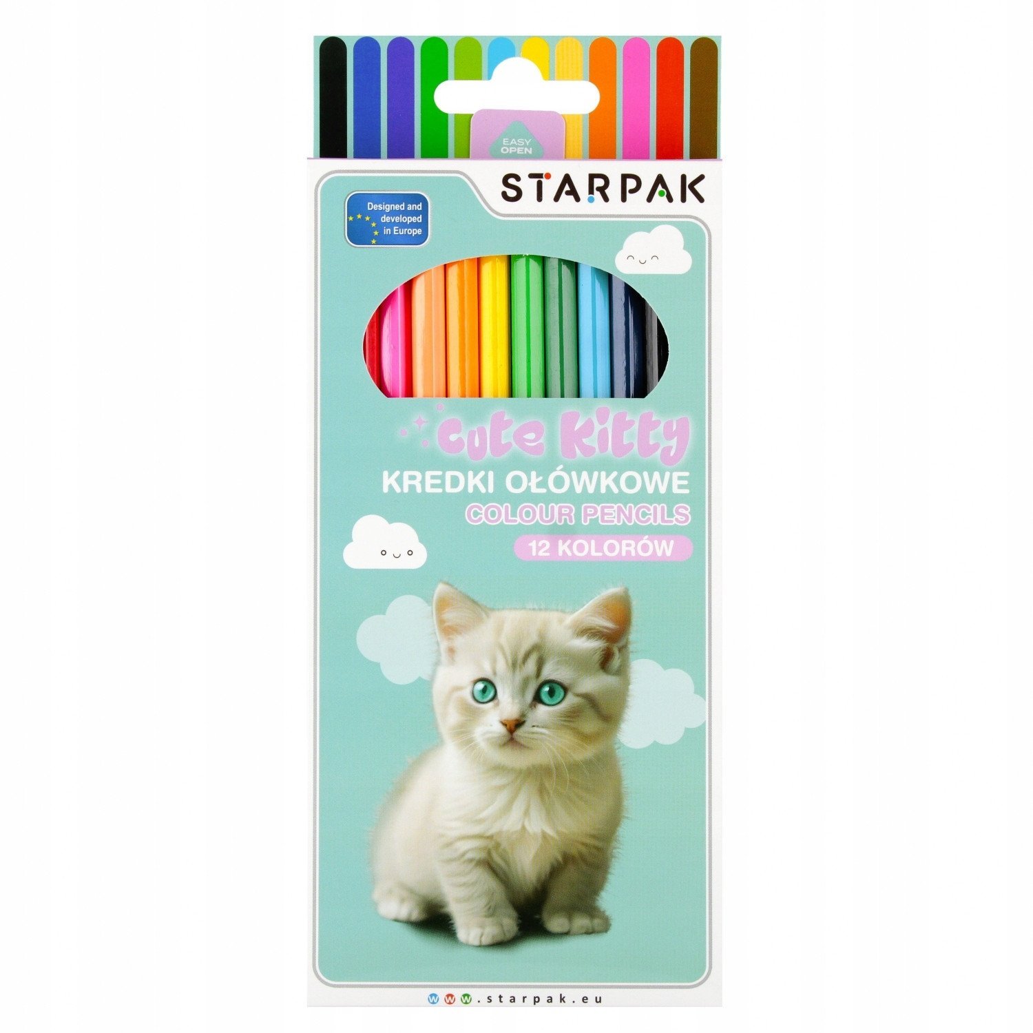 KREDKI OLO 12KOL CUTIES KITTY STK PUD 12/144