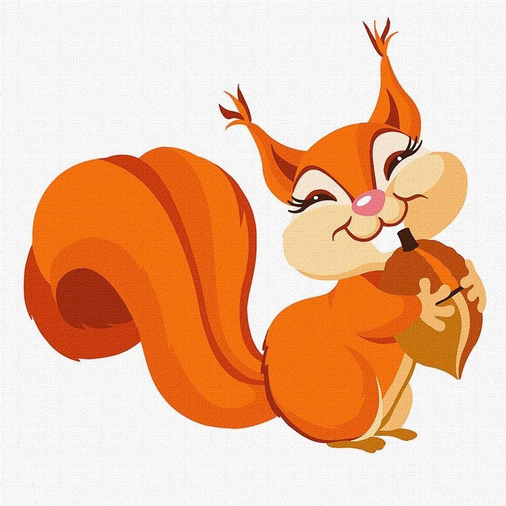 Ideyka Malowanie po numerach - Szczęśliwa wiewiórka