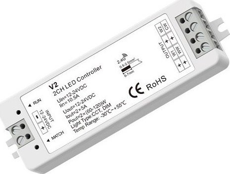 SKYDANCE V2 valdiklis-imtuvas 12-24V, 2x5A