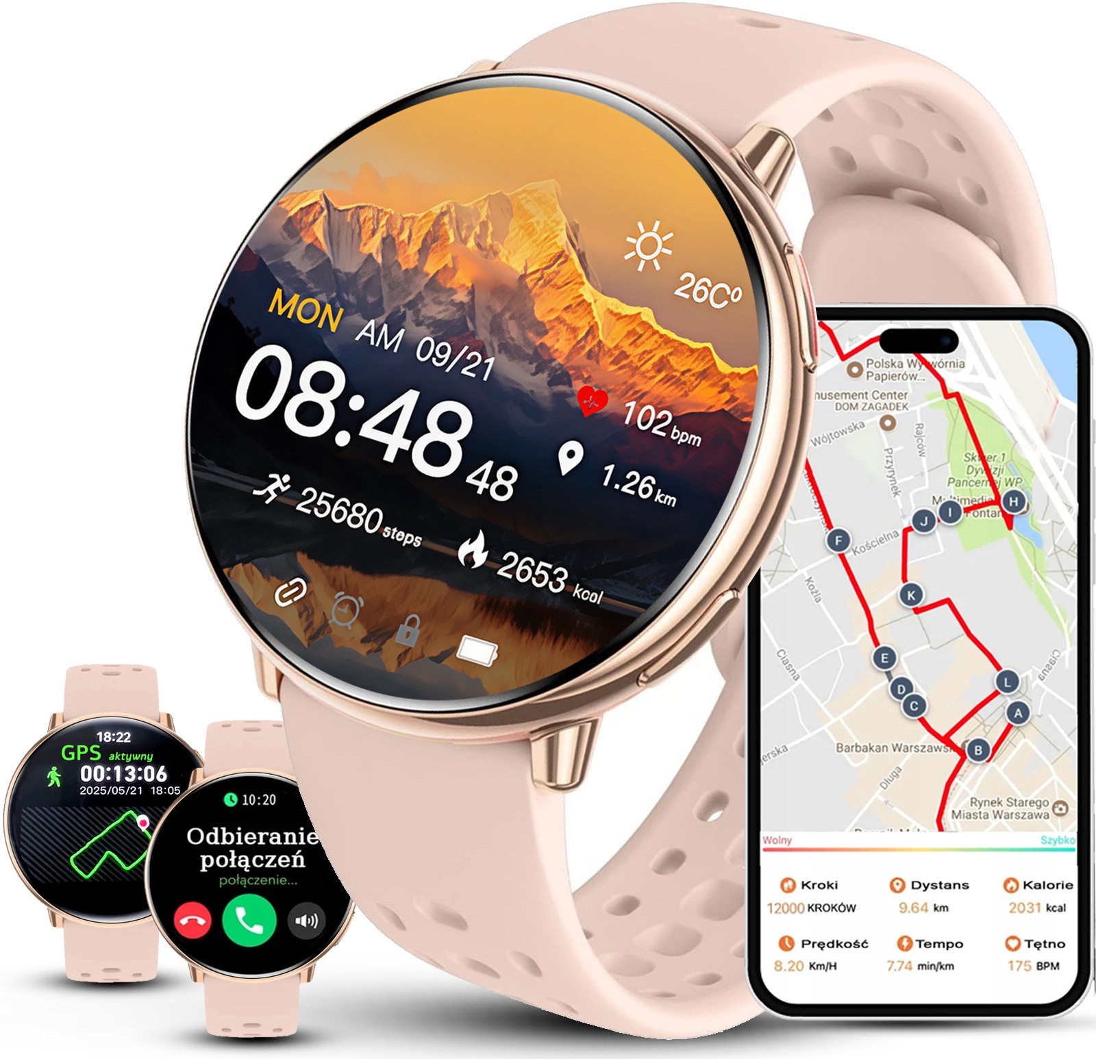Zegarek damski SMARTWATCH HD21 różowy PROF